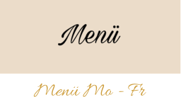 Menü Mo - Fr
